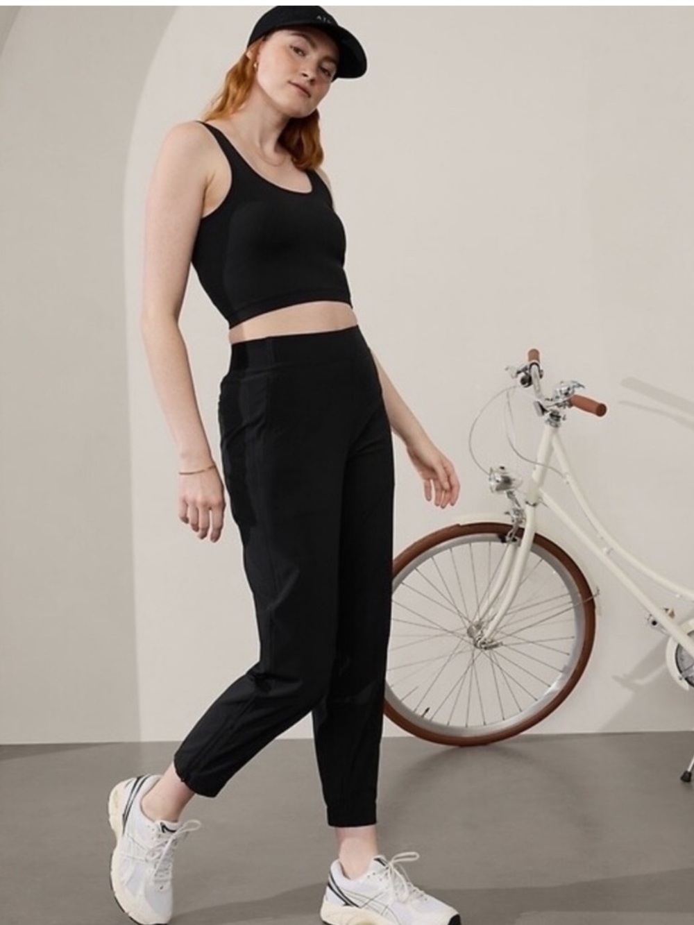 Athleta Brooklyn Heights Jogger Pants with Zippers Black Size 12 - Picture 2 of 14
